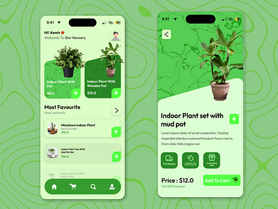 ONLINE PLANT STORE APP CONCEPT app design app ui appdesign mobileui plant store app ui web design