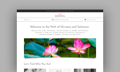 Buddha & Krishna - Canvas Painting Store buddha design figma illustration krishna landing page nirvana painting and arts responsive design responsive web store salvation web design