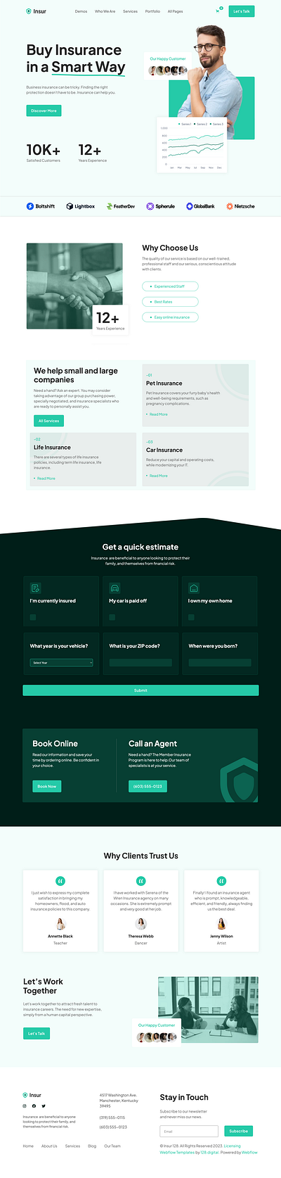 Insur figma design insurance template insurance webflow template professional design responsive design seo optimized template ui design webdesign webflow webflow design webflow designers webflow template website design website designers