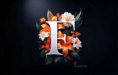 "F" 36 Days Of Type 3d branding firefly graphic design illustrator letter f logo photoshop typography