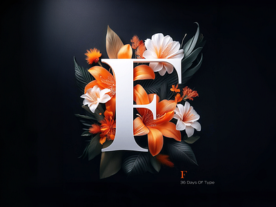 "F" 36 Days Of Type 3d branding firefly graphic design illustrator letter f logo photoshop typography