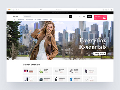 Pinkit ecommerce website ux/ui app ui design branding dashboard ecommerce ecommerce web ui ecommerce website landing page multi vendor profile web ui ui ui design ui designer user experience ux web ui website design website uxui