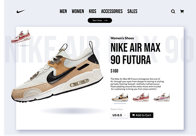 Nike Website animation graphic design logo motion graphics ui