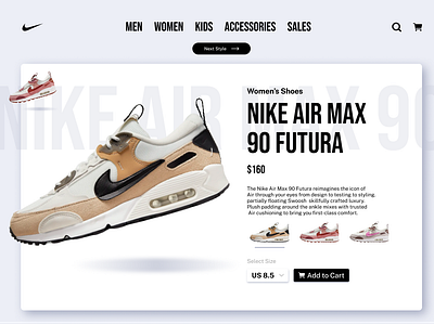 Nike Website animation graphic design logo motion graphics ui