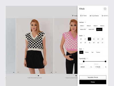 Vayro - Ecommerce Filter Design cards category check clean color component design dropdown filter filters interface light ui product card shop sidebar store ui ux website