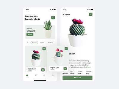Plant Shop Mobile Apps apps design green mobile apps mobile shop apps mobiledesign plant plant apps plant mobile apps typography ui uiux user interface ux