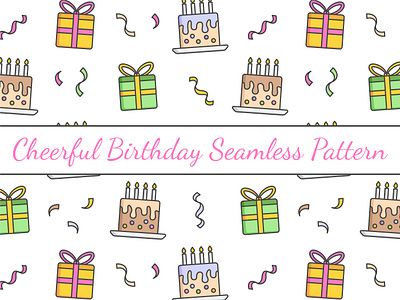 Fillenzha – Cheerful Birthday Seamless Pattern invitation