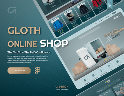 Gloth Online Shop animation appdesign branding design ecommerce figma graphic design logo new onlinestore responsivedesign shop ui uiux ux vector webdesign