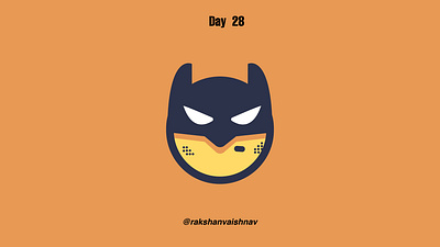 Day 28 of the Daily flat design challenge on Batman illustration batman challenge design flat design illustration illustrator mask