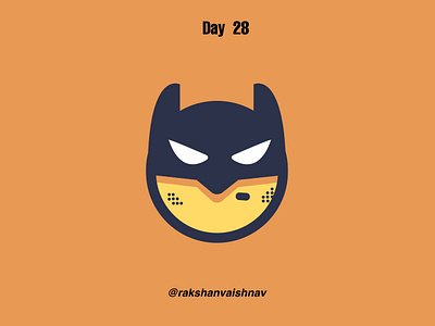 Day 28 of the Daily flat design challenge on Batman illustration batman challenge design flat design illustration illustrator mask