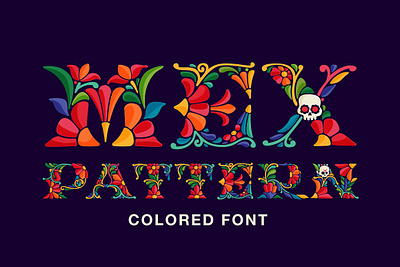 Mexican Pattern Colored font alphabet font authentic font botanical font bouquet font branch font cafe font celebration font chili font cocktail font colorful font cook font cuisine font dead font decoration font element font emblem font embroidery font ethnic font festive font fiesta font