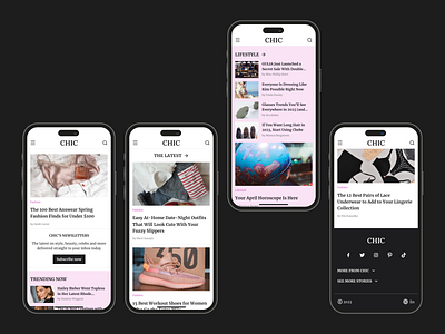 Women's News Portal Mobile design ui ux web design