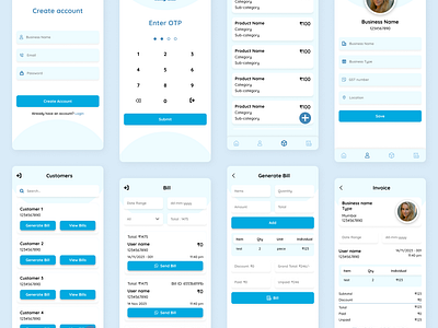 Shop Connect – Mobile App Design appdesign billingapp customermanagement mobileapp shopconnect uidesign