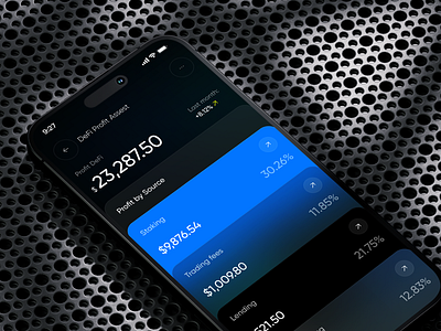 Modern Web 3.0 Wallet - Mobile App(Dark-4) app crypto defi finance mobile product design software ui ux web3