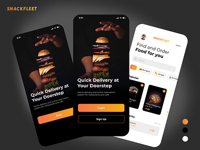 SNACKFLEET_Mobile app splash screens ui