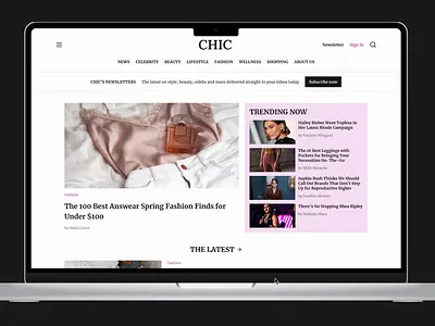 Women's News Portal Website Interactions ui ux web design