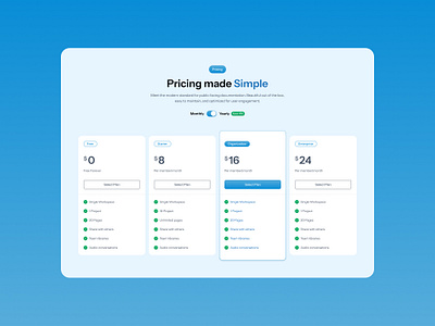 Simple pricing page and price table agency site design figma to webflow landing page price price page price page design price table responsive design saas saas design saas pricing page ui uiux web design webflow webflow design webflow development