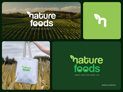 Logo Design - Nature Foods agriculture bold brand designer branding designer farming food fresh fruits green illustrator logo logo design nature organic organic farm produces vegetables