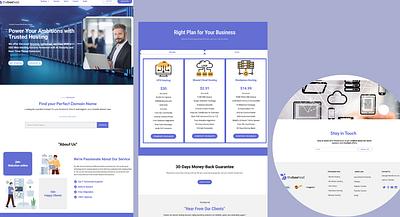 Hosting Company Website car services design elementor graphic design hosting hosting company design hosting website realstate services website wordpress website