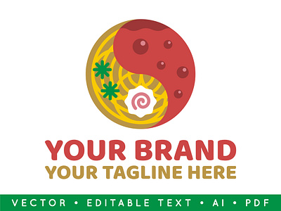 Loginea – Yin Yang Food and Drink Logo Template business
