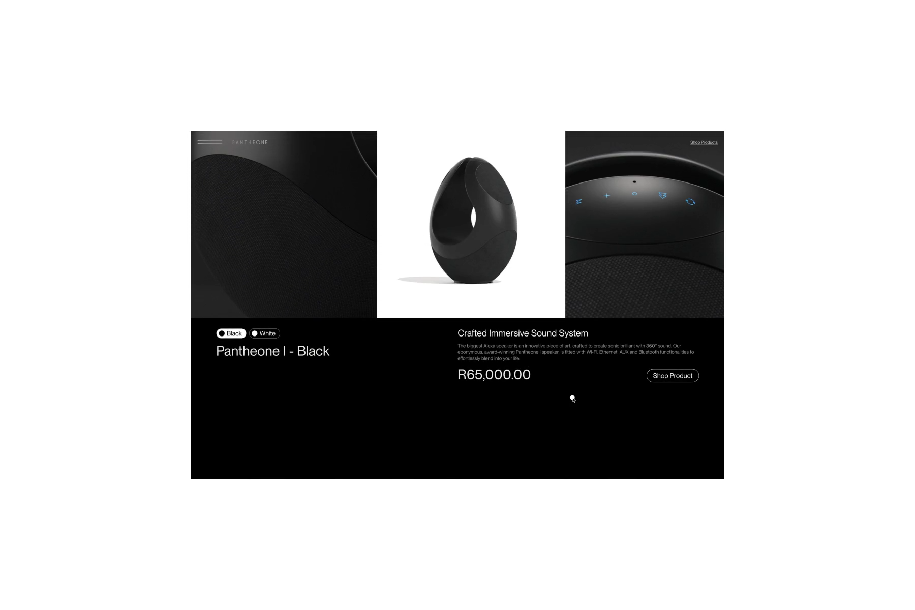 Pantheone Audio branding design fonts layout malvah photography type ui ux web