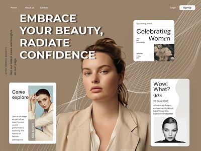 UI/UX shot for beauty website branding design graphic design ui ux website