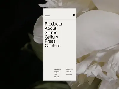 Pantheone Audio branding layout malvah menu mobile ui ux web