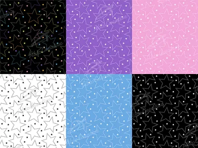 Magical Starry Night Sky Pattern in Multi Color night