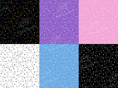 Magical Starry Night Sky Pattern in Multi Color night