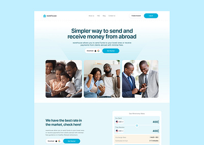 Warehouse Landing Page design finance fintech landing page tech ui ui design ux ux design