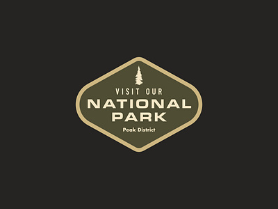 National Park Badge art badge badge design design digital digital download hand drawn illustration national park peak district pine tree vector vintage vintage design