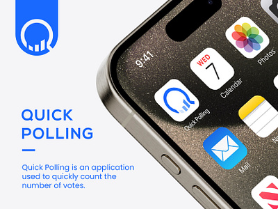 Application Logo app branding graphic design logo motion graphics polling quick ui