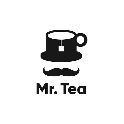 Mr. Tea Logo branding cup design drink graphic design hat healthy illustration logo logoconcept logodesign logoforsale logoidea logoinspiration logoinspire man masculine motion graphics moustache tea