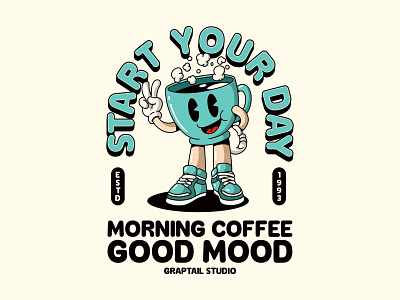 Retro Mascot Coffee branding