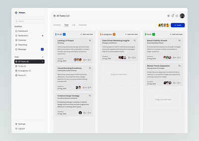 Task management dashboard dashboard task task management ui