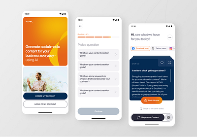 B2C App for AI content generation app app design design uiux