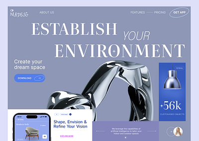 Website for an Interior company 3d branding design graphic design typography ui ux vector web website