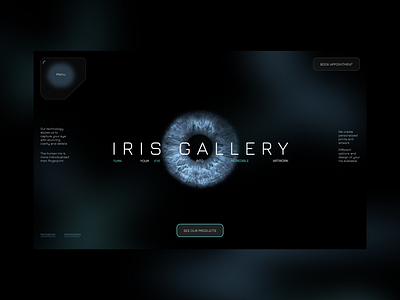 "Iris gallery" landing page graphic design landing page landing page design ui web design