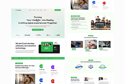 Software Company Website green color website landing page landing page design saas saas web software company software company landing page software company ui ux tech website technology technology website ui ui ux uiux design ux web ui website