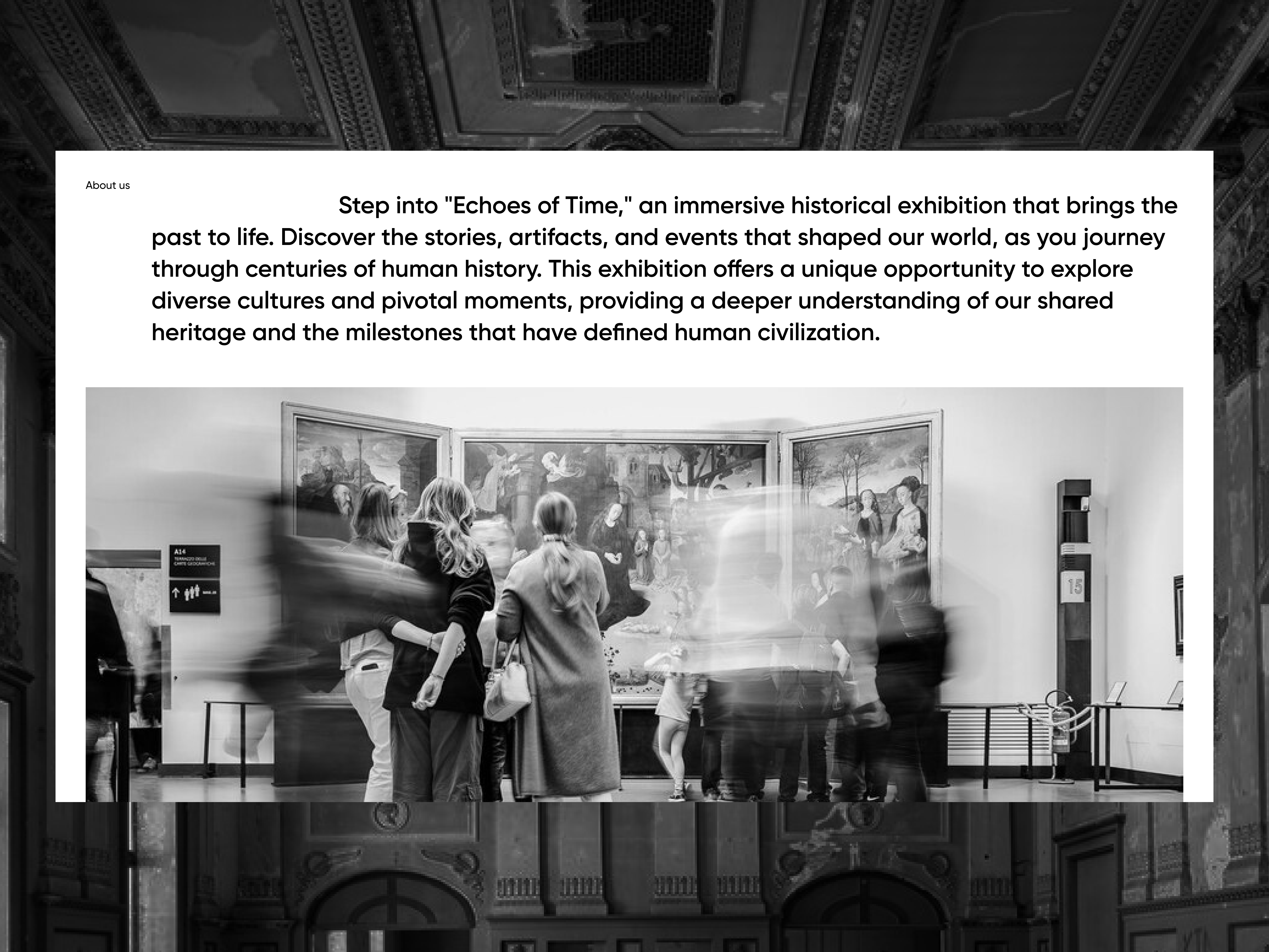 About TIMELESS TREASURES - landing page design minimal typography ui ux web design website