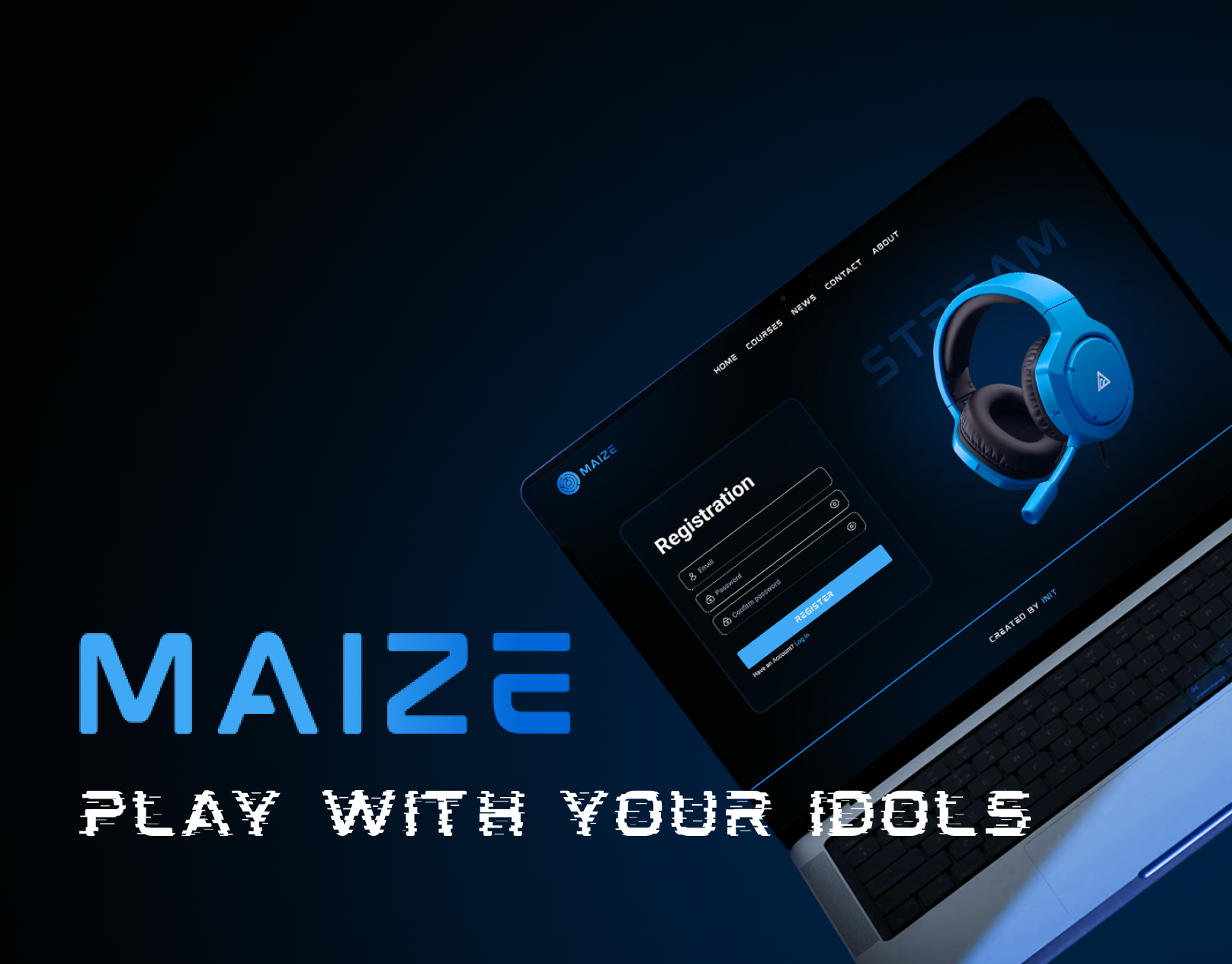 MAIZE | Gaming Platform | Courses blue courses gaming gaming landing steaming ui web gaming