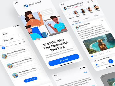 Creator Connect - SaaS Community Mobile App circle.so collaboration community community app community management content creation creator feed media platform mobile app network online community online platform organization post saas social app social media social network thread