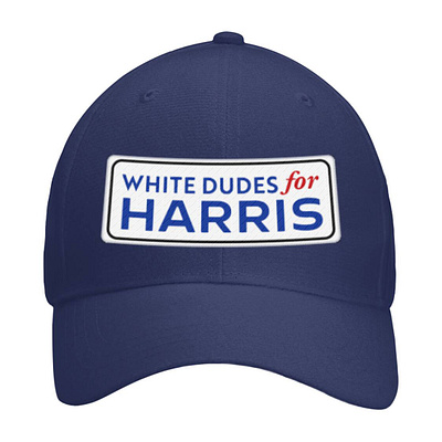 White Dudes for Kamala Harris Hat design illustration