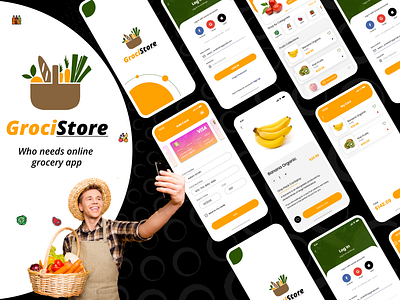 Grocery App Design animation branding graphic design logo motion graphics ui