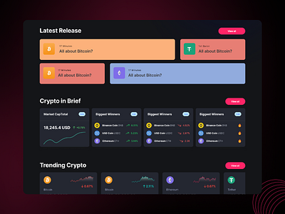 Crypto Latest Release Web Page crypto ui crypto web ui ui crypto ui ux design ui ux web ux web ui