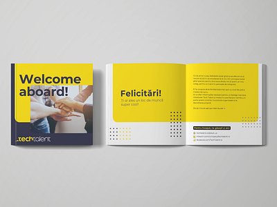 TechTalent Employee Handbook book booklet branding corporate employee handbook employee onboarding graphic design handbook layout magazine mockup print printable