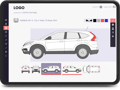 #07 - Mobile Estimating System UI Design application automotive brand graphic design mock up tablet ui ui design web application