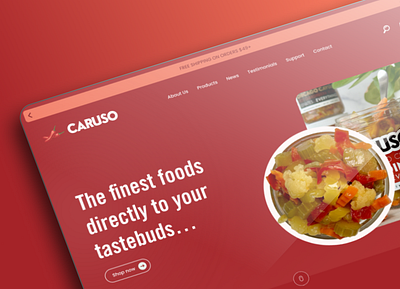 Caruso Provisions design food modern ui userinterface ux web webdesign