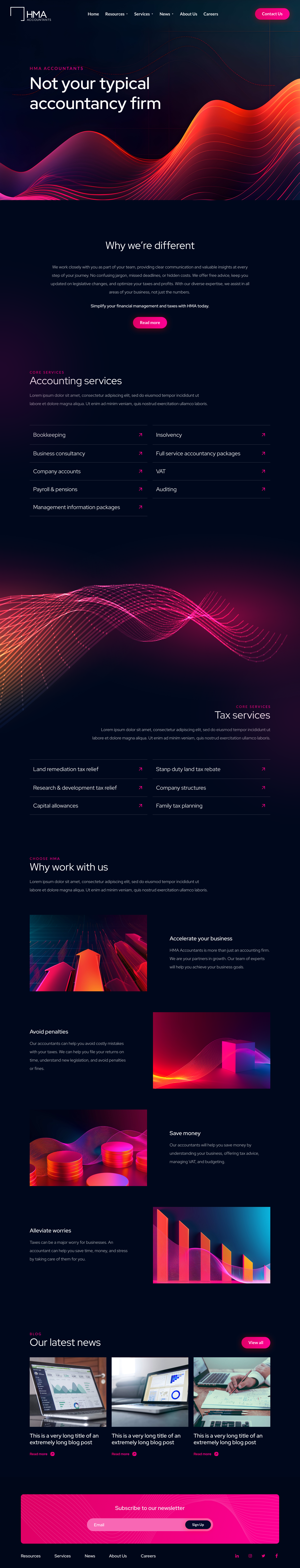 Example of Minimalistic Landing Page Design