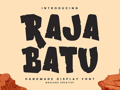 Raja Batu Handmade Display Font animation branding design font fonts graphic design illustration logo nostalgic ui